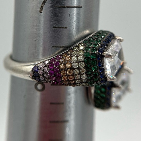 NWT PRIDE RAINBOW STERLING SILVER COCKTAIL RING - Picture 11 of 11
